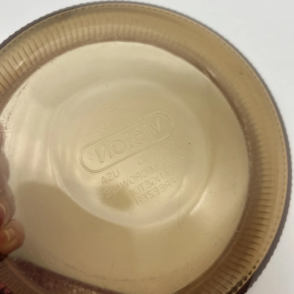 Vintage Vision‎ Corning (V-30-B) 24oz Amber Glass Bowl Pyrex